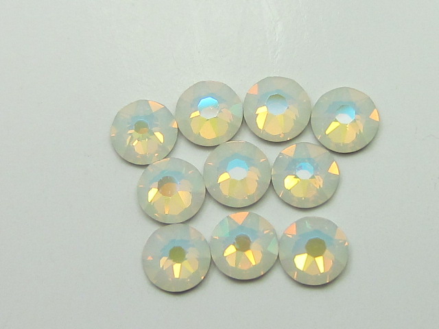 1 Gross 12ss WHITE OPAL GLACIER BLUE FLATBACK European Rhinestones